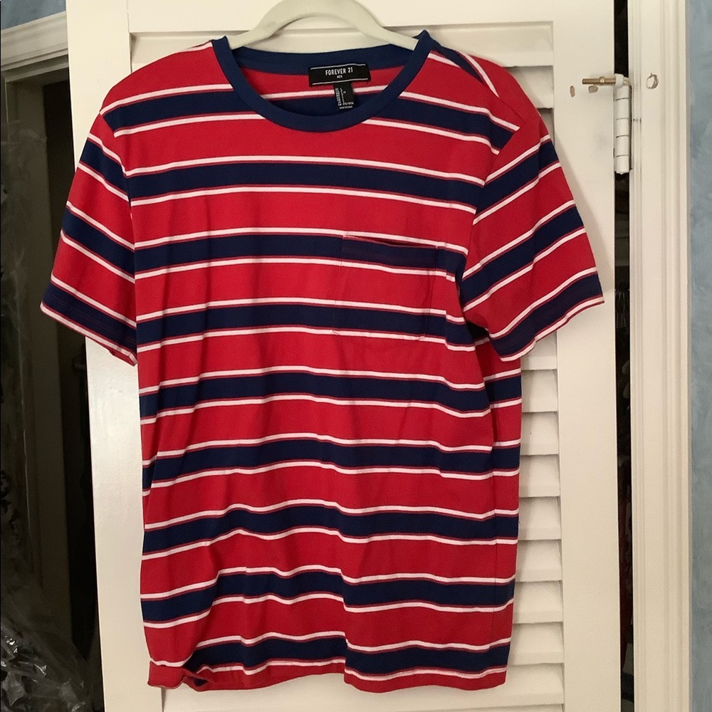 Striped tee.